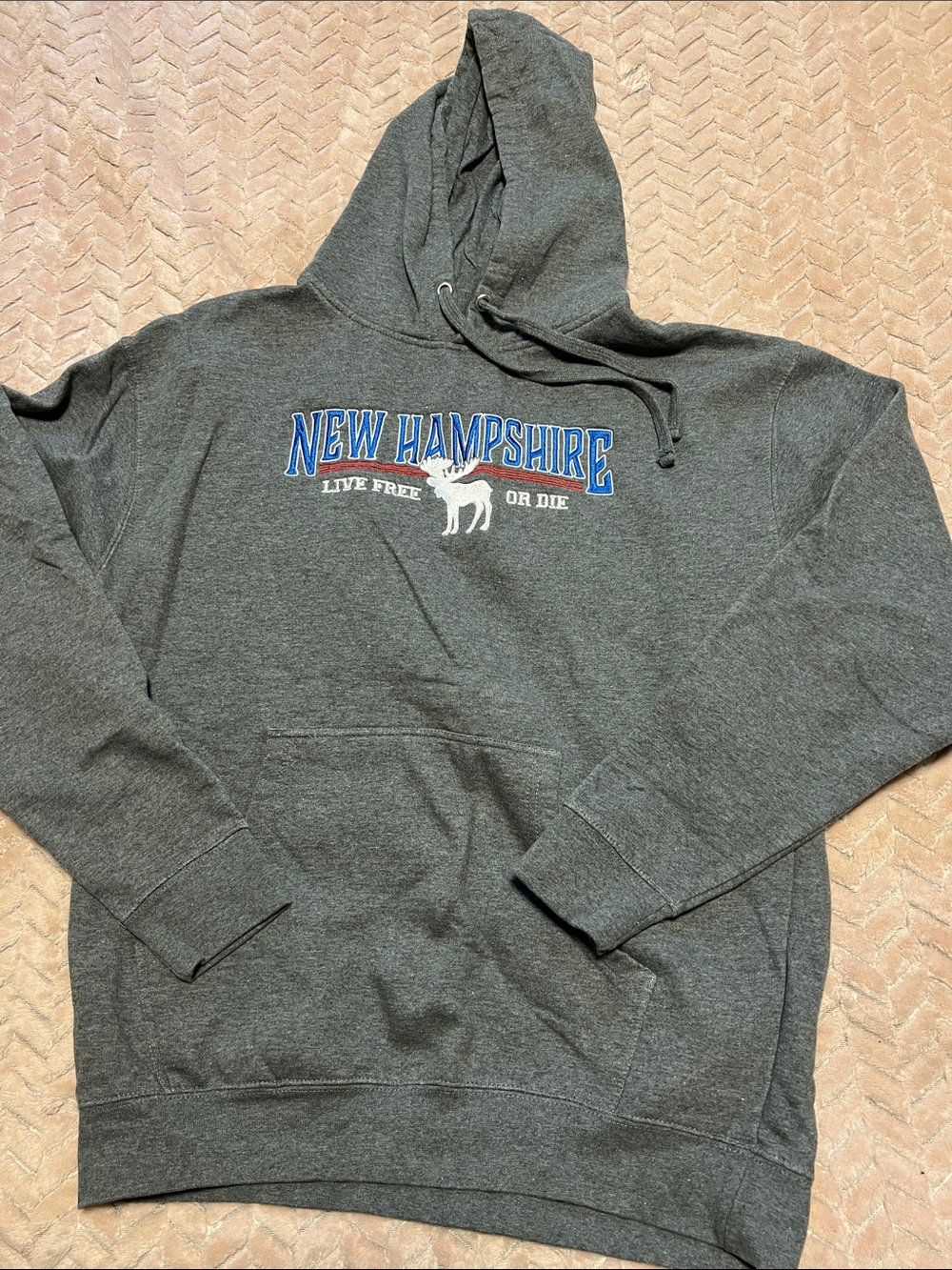 New Hampshire 'Live Free or Die' Hooded Sweatshirt - Gray
